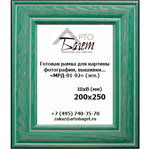 Недорогая рамка для картины "МРД-01-02" (зел.)