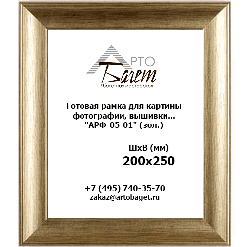 Деревянная рамка для картины "АРФ-05-01" (зол.)