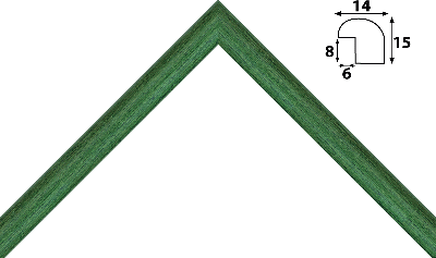 Багет цветной зеленый из пластика 87