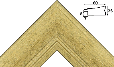 Багет цветной золото из пластика 1180