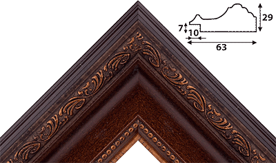 Багет цветной коричневый из пластика 1325