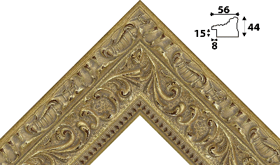 Багет цветной золото из пластика 1341