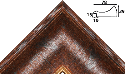 Багет цветной коричневый из пластика 1367