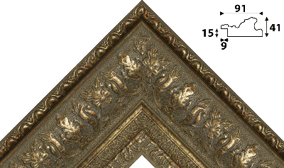 Багет цветной бронзовый из пластика 1431
