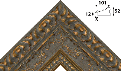 Багет цветной бронзовый из пластика 1477