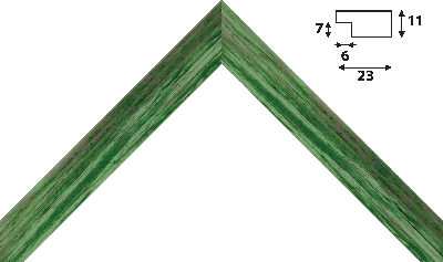Багет цветной зеленый из дерева 541