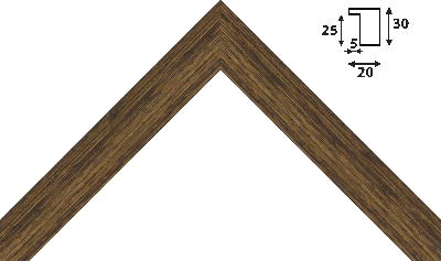 Багет цветной коричневый из дерева 1186