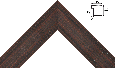 Багет цветной коричневый из дерева 1195