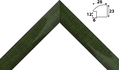 Багет цветной зеленый из дерева 1240