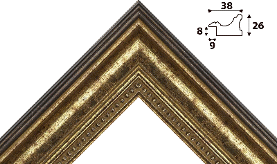 Багет цветной бронзовый из дерева 1396