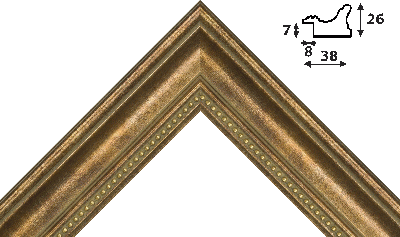 Багет цветной бронзовый из дерева 1414