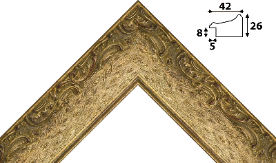 Багет цветной бронзовый из дерева 1579