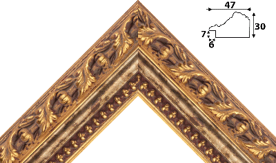Багет цветной золото из дерева 2014