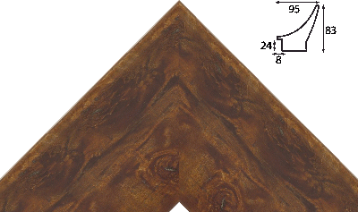 Багет цветной коричневый из дерева 3593