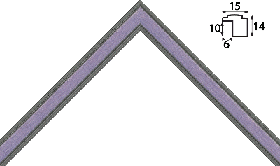 Багет фиолетовый, цвет "серый" из дерева 531