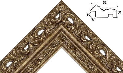 Багет бронзовый из дерева 1459