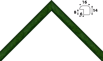 Багет зеленый из дерева 56