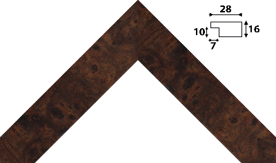 Багет коричневый из дерева 1428