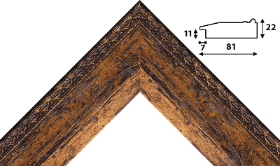 Багет коричневый из дерева 1536