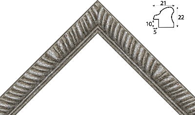 Багет серебро из дерева 1408