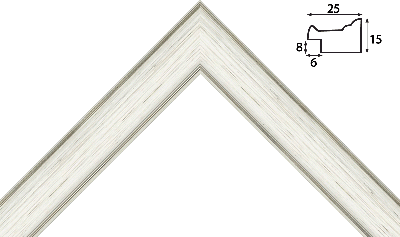 Багет белый из пластика. Артикул pb2516-0058