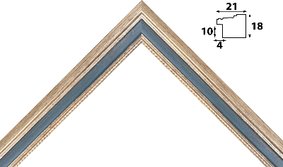 Багет синий из пластика. Артикул 114.2215.16.iq