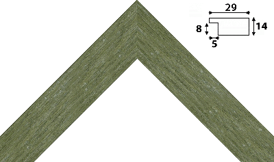 Багет зеленый из пластика. Артикул 381.m29.642