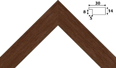Багет коричневый из пластика. Артикул 381.m29.903