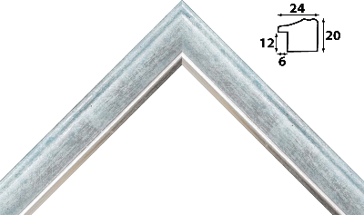 Багет серебро из пластика. Артикул ps0480-19