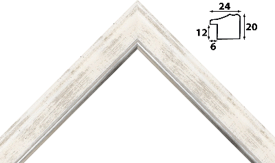 Багет белый из пластика. Артикул ps0480-22