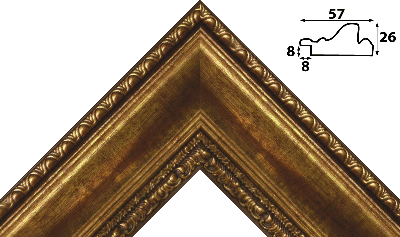 Багет золото, цвет "золото" из пластика 1128