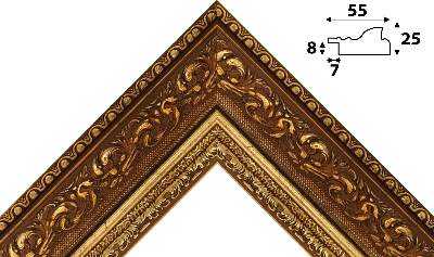 Багет золото из пластика 1144