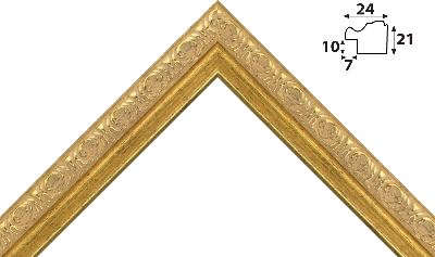 Багет золото из пластика 1149