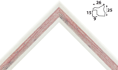 Багет белый, цвет "розовый" из пластика 1190