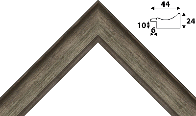 Багет серый из пластика. Артикул 432.m44.320