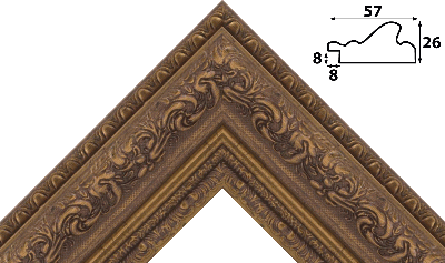Багет бронзовый из пластика 1413