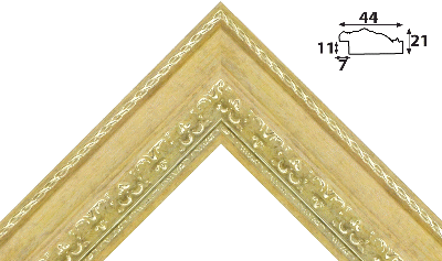 Багет золото из пластика 1442