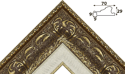 Багет золото из пластика 1497