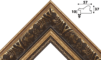 Багет бронзовый из пластика 1501