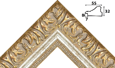 Багет золото из пластика 1569