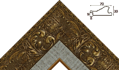 Багет бронзовый из пластика 1583