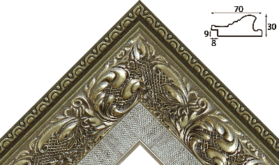 Багет золото из пластика 1584