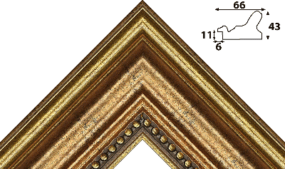 Багет золото из пластика 1610