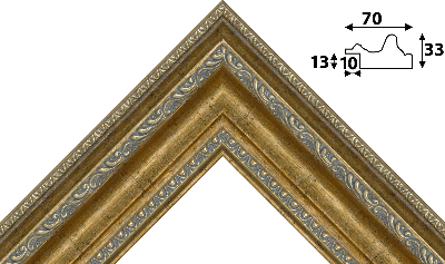 Багет золото из пластика 1631