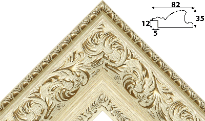 Багет золото из пластика 1637