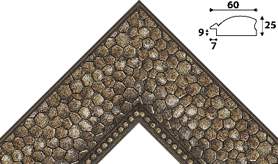 Багет коричневый из пластика. Артикул 597.oac.255