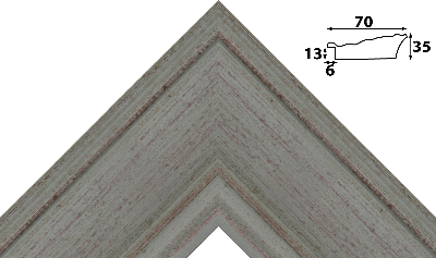 Багет серый из пластика. Артикул 65.7035.78.iq
