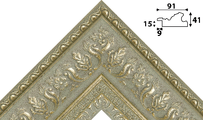 Багет золото из пластика 1738