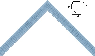 Багет голубой из дерева. Артикул 600.797.988 236