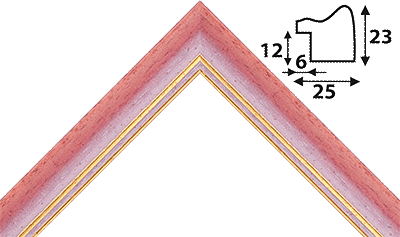 Багет розовый из дерева. Артикул cs 098-03 287